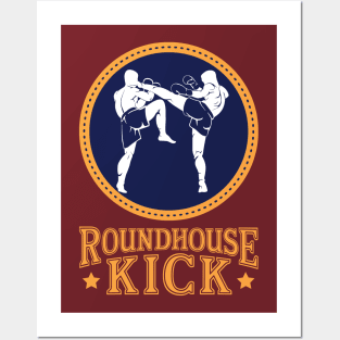 Cool mma roundhouse kick Posters and Art